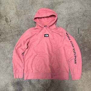 The North Face Box Logo Pullover Hoodie Coral Pink Men's Size L